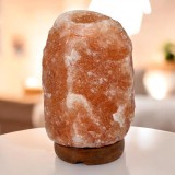 Lampa decorativa sare Himalaya, suport lemn, 2-3 kg