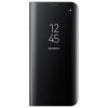 Husa Flip Mirror Samsung Galaxy S9, Neagra, Tip Carte, Capac Translucent, Clear View