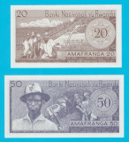 Rwanda Set 2 bancnote 1976 UNC p#6, p#7