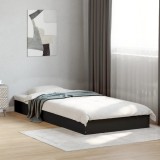 Cumpara ieftin Cadru de pat, negru, 90x200 cm, lemn prelucrat