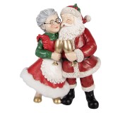 Cumpara ieftin Figurina Mos Craciun si Craciunita polirasina multicolora 20x12x26 cm