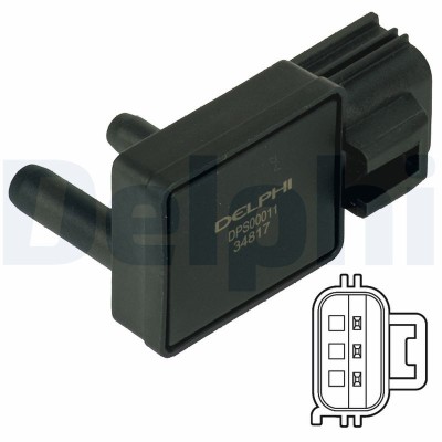 DELPHI DPS00011 Senzor, presiune gaze evacuare foto