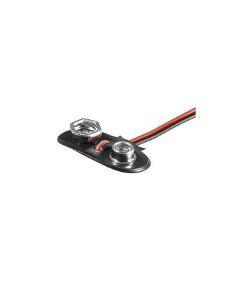 Conector baterie 1 bloc 9V format pe fir Goobay foto