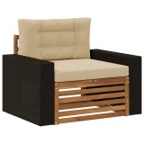 vidaXL Canapea Medie pentru Exterior Lemn Solid de Acacia natural 3438952