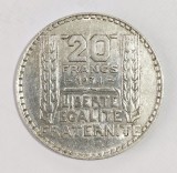 FRANTA 20 FRANCI 1934 ARGINT XF AUNC, Europa