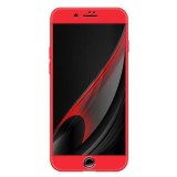 Husa Apple iPhone 8, FullBody Red, acoperire completa 360 grade cu folie de sticla gratis