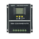 Controler Solar MPPT 100A, 12V/24V/36V/48V, Smart SY48100A, Panou Fotovoltaic, Eficienta 99.5%, LCD, USB, Protectie Supratensiune