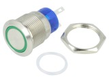 Comutator anti-vandalism TE Connectivity Poz: 2 SPST-NO 3A/250VAC IP67 verde