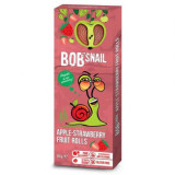 Rulou natural din mere si capsuni, 30 g, Bob Snail