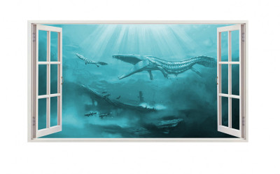 Sticker decorativ cu Dinozauri, 85 cm, 4287ST foto