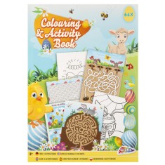 Carte de colorat cu activitati - Paste fericit