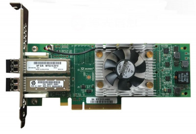 Placa de retea server HP StoreFabric SN1000Q 16Gb Dual Port Fibre Channel PCie QLE2662-HP cu 2 module GBIC E7Y09A 793443-001 foto