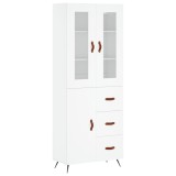 Dulap inalt, alb, 69,5x34x180 cm, lemn compozit