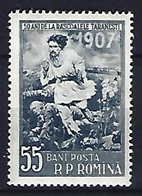Romania 1957 -Lp 426 -50 de ani ... rascoalele taranesti ... 1907-serie -MNH