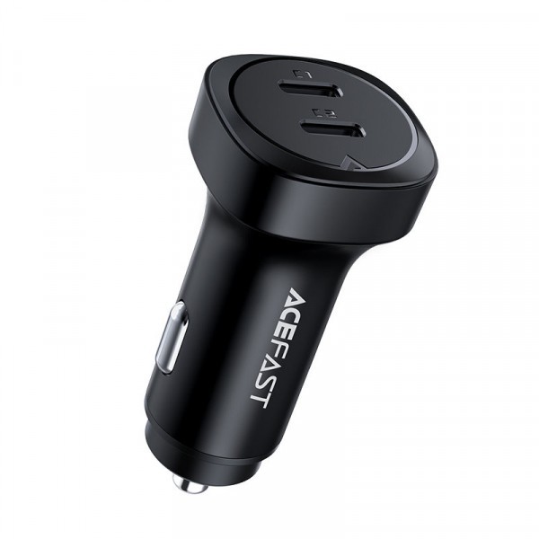 Incarcator Auto Acefast B2, 72W, 3A, 2 x USB-C, Negru