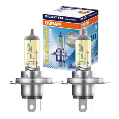 Set 2 becuri auto halogen H4 OSRAM, 2 faze, 120/110W, 3200K, 12V foto