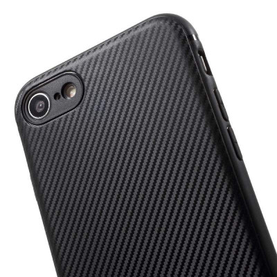 Husa Apple iPhone 7 IPAKY Carbon Fiber Negru foto