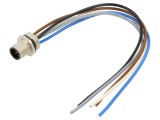 Conector M12 drept, 5 pini, IP67