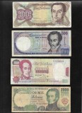 Set Venezuela 100 + 500 + 1000 + 2000 bolivari bolivares