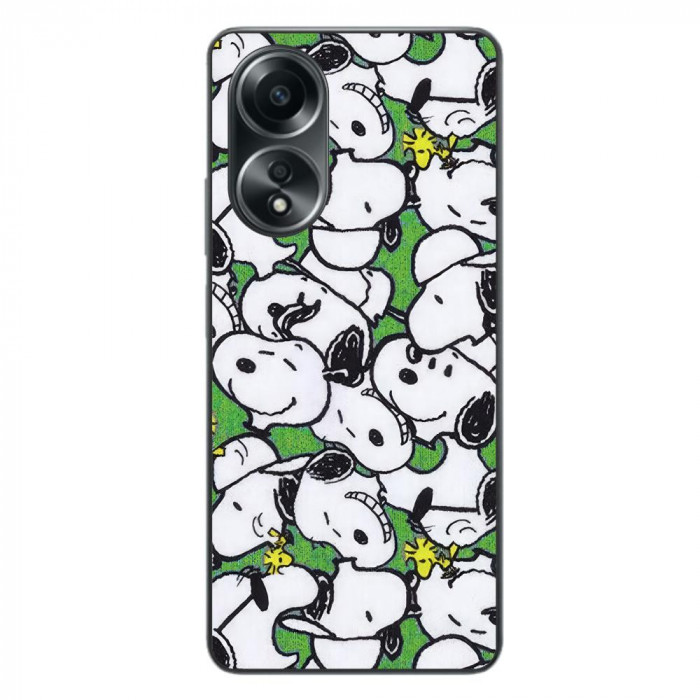 Husa compatibila cu Oppo A58 4G Silicon Gel Tpu Model Snoopy Pattern