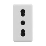 Priza schuko simpla Gewiss System GW20203, incastrata, modulara - 1, contact de protectie, alba