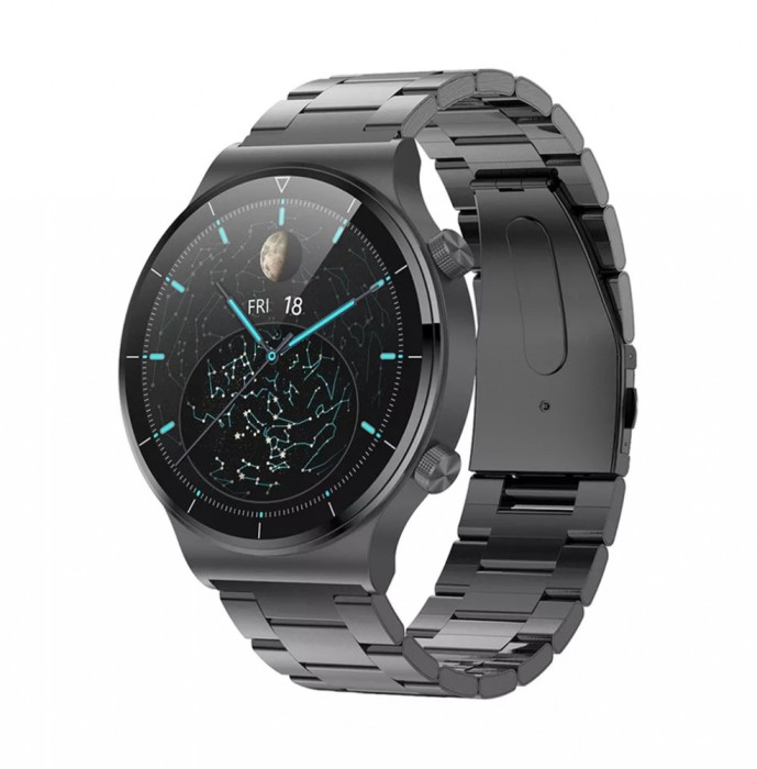 Ceas smartwatch business C12 OMC compatibil Android si IOS negru