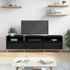Comodă TV, negru, 150x30x44,5 cm, lemn prelucrat, vidaXL