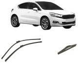 Cumpara ieftin Set 3 stergatoare DS DS 4 / DS 4 CROSSBACK (NX_) din 2015-2018, pentru parbriz si luneta fata si spate auto, Bosch Twin-Aerotwin, din cauciuc silicona
