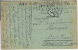 CP1717N Carte poștală cu ștampila K u K Feldartilleriegiment N 110, 1918, Feldpost 529, circulat de pe frontul italian la Arad, levelező-lap