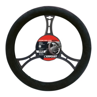 Husa volan Carpoint , material cauciucat aspect piele intoarsa, culoare negru, diametru 37-39cm AutoDrive ProParts foto