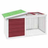 Cusca pentru iepuri cafeniu 100,5x54x55 cm lemn masiv de pin