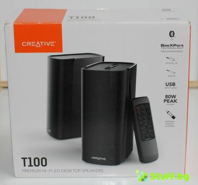 Creative T100 2.0 Speakers 80W Bluetooth 5.0 Black Тонколони foto