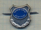 Y 1622 INSIGNA- MILITARA -SEMN DE ARMA-MINISTERUL JUSTITIEI -PENTRU COLECTIONARI