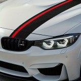 Sticker autoadeziv Tuning, model &quot;Rally Stripe Carbon 3D&quot;, dimensiune 140 x 17 cm, culoare Negru/Rosu, AVEX