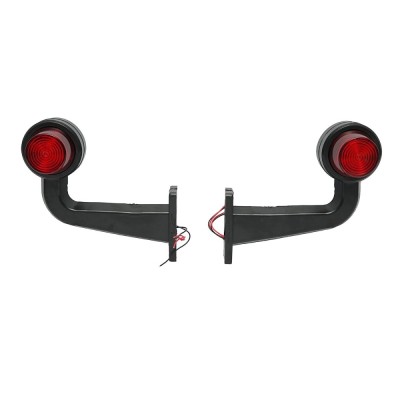 Set lampi laterale gabarit LED cu brat 12-24V, rosu-alb FR0157 Breckner Germany foto