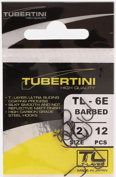 Carlige TUBERTINI Serie TL-6E Barbed, Nr.16, 12buc/pac