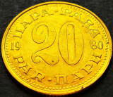Cumpara ieftin Moneda 20 PARA - RSF YUGOSLAVIA, anul 1980 * cod 2084, Europa