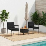 Set mobilier gradina vidaXL poliratan otel perne lemn acacia rezistent UV terase balcoane