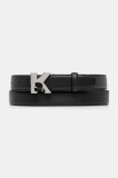 Karl Lagerfeld Jeans curea de piele culoarea negru, A3W33120