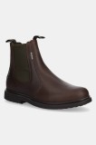 Barbour ghete chelsea de piele Hale culoarea maro, MFO0815BR99
