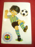 Ilustrata-Fotbalist-Editata de Fenerbahce Spor Club -circulat 1969 la Bucuresti, Circulata, Printata