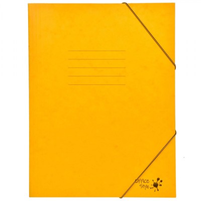 Mapă Hartie, Office Style, Dimensiuni 25.5x34.5 cm, Culoare Galben, Elastic foto