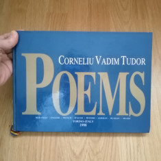 Poems - Corneliu Vadim Tudor - editie multilingva de lux, cu autograf - 1998