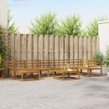 vidaXL Set de canapele de exterior 8 pcs natural Lemn Solid de Acacia 3367912