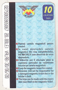 bnk div Metrorex Bucuresti - 10 calatorii