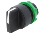 Comutator rotativ 22mm negru 2 poziții