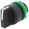 Comutator rotativ 22mm negru 2 poziții