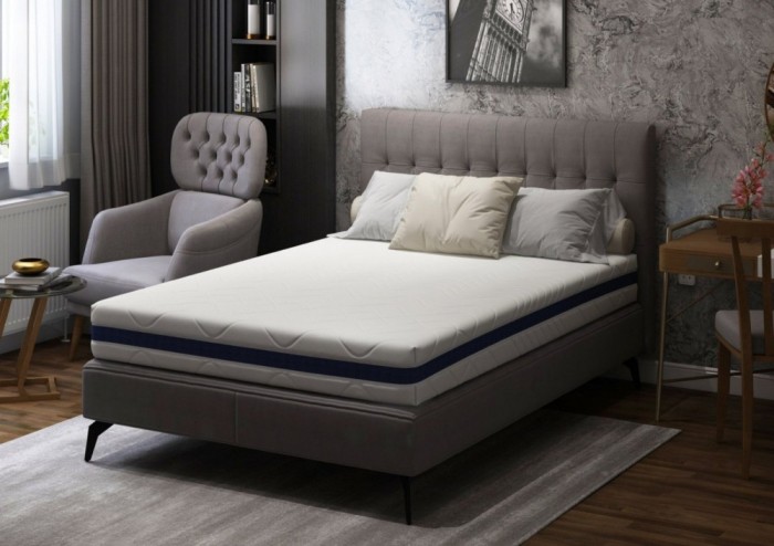 Saltea cu memorie Somnart Optimax Memory 85x195, inaltime 18cm, husa 3D detasabila si lavabila, rulata, cu manere, fermitate medie