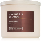 Bath &amp; Body Works Leather &amp; Brandy lum&acirc;nare parfumată 411 g