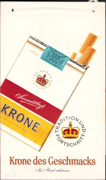 HST Pungă veche reclamă țigări Krone